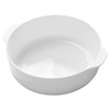 Ipetboom Ceramic Pan with Double Handles Deep Baking Dish for Roasting Vegetables Cheese and Pies Elegant Design Heat Resistant Kitchen Supplies Decorative Salad Holder