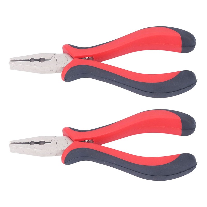 2pcs Hair Extensions Plier Ergonomic Handle Skid Resistance 2 Holes