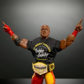 Mattel WWE Ultimate Edition Action Figure & Accessories, 6-inch Bobby Lashley Collectible Set, Swappable Heads & Hands, Entrance Gear & 30 Articulation Points, HWP52
