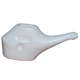 Traveller's Neti Pot for Nasal Cleansing | Handy Compact & Travel Friendly White Jala Netipot with Instructions Leaflet