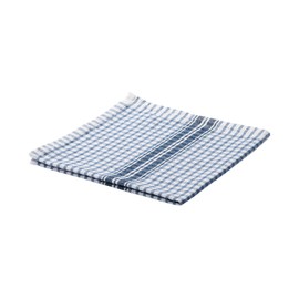 MUJI MC0ZQA3A Indian Cotton Multi Cross/Random Check Off White x Blue Approx. 19.7 x 19.7 inches (50 x 50 cm)