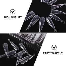 IWOWHERO 100Pcs Press on Nails Model O Removable Art False Nail Set Manicure Supplies Nail Tip Decor Nail Art Accessory for Women