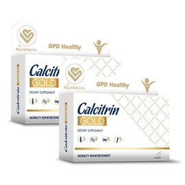 Calcitrin GOLD - Bones and joints Healthcare Fitness Supplement Edible Dietary Calcium Vitamin Tablet:_2 pack