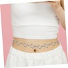 FOMIYES Heart Chain Waist Belt for Women Simple Elegant Silver