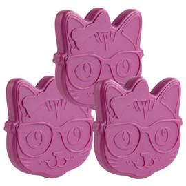 Kitty Reusable Hard Ice Pack- Set of 3- Fits Easily Inside Kids Lunch Box, Bento, Insulated Cooler Bag- Long Lasting Slim, Space Saving- Cool Freezer Packs Keep Food Cold For Hours- Back to School