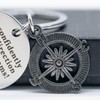 TRIXES Compass Keyring Go Confidently in The Direction of Your