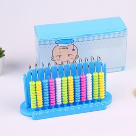 Marco de Conteo Aritmético de 12 Filas y 5 Colores para el Aprendizaje de Matemáticas, Juguete de ábaco de Plástico Duradero para Niños, Ideal para el Aula y el Hogar