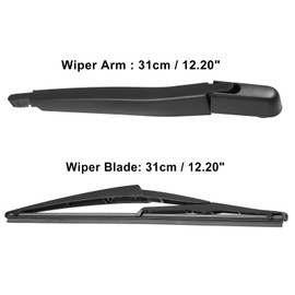 ZINGKING Rear wiper blade set, rear window, car rear windscreen wiper blade, wiper arm fit for Fiat Grande Punto 2005-2011