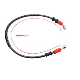 90cm 900mm Motorrad Geflochtene Stahlbremse Kupplung Ölleitung Gas Kraftstoffleitung Bremse Linie Rohr Bremse Ölschlauchleitung(schwarz) für Pit Dirt Bike Enduro Motocross Street Bikes Sport Bikes