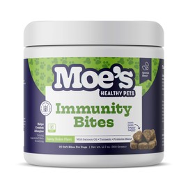 Moe's Healthy Pets Dog Supplement for Immune System - Dog Allergy Chews with Fish Oil, Probiotics, Colostrum - Dog Allergy Relief, Itch Relief for Dogs - Anti-Itch Treats - 90 Chews