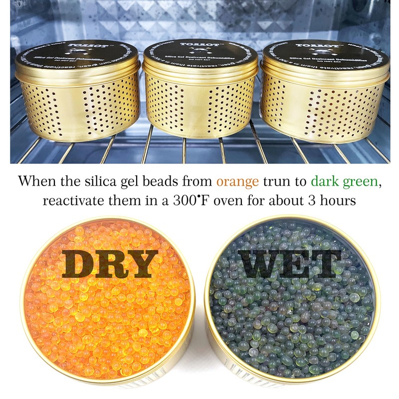 Gun Safe Dehumidifier, Moisture Absorbers, TOAAOT 200g Silica Gel Canister