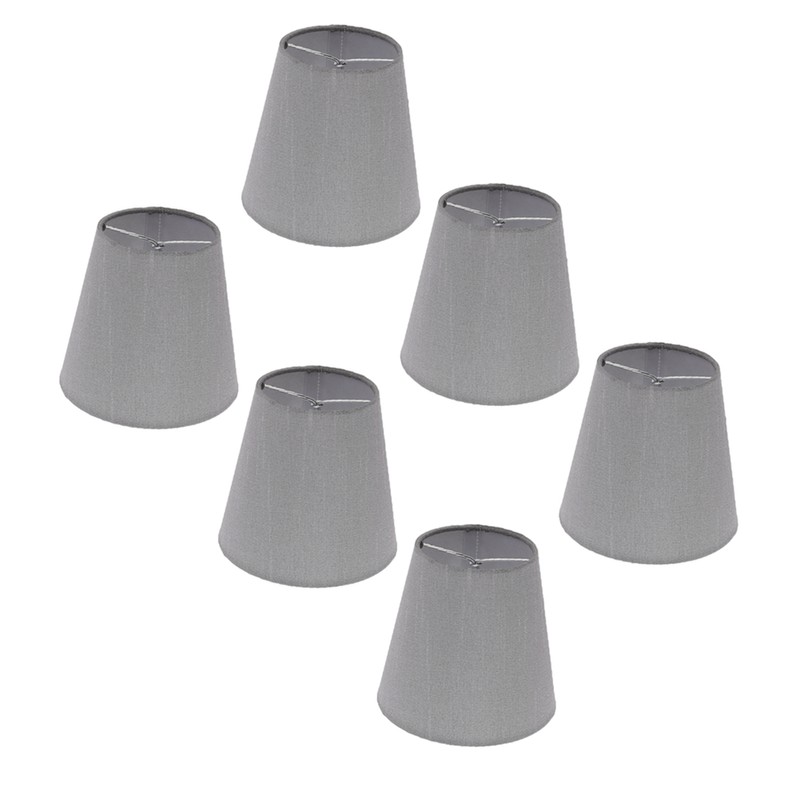 6 Pcs Cloth Lamp Shade Good Light Transmission E14 Candle