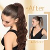 Benehair Ponytail Extensions 24 Inch Long Curly Wavy Drawstring Ponytail