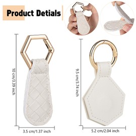 2 Pcs Magnetic Hat Clip, Super Magnetic Suction Hat Holder for Travel, Premium Portable Magnetic Leather Bag Hat Holder Clip for Handbags Backpacks Wallets Luggage and Sun Hats (White)