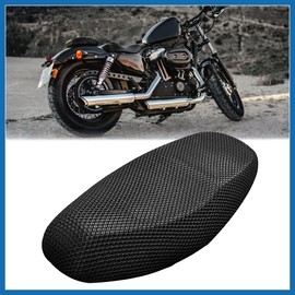 A ABSOPRO XXL Black Motorcycle Scooter Net Mesh Seat Full Cover Breathable Protector Cushion Item Replacement