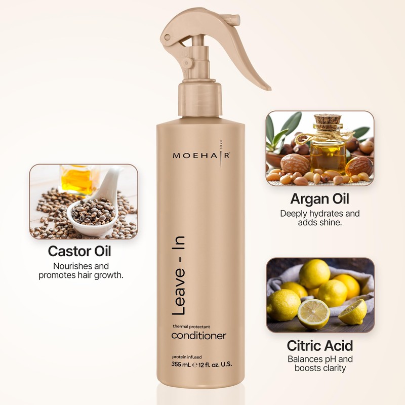 MOEHAIR Leave-in Conditioner (12 Fl. Oz.) | Infused with Proteins