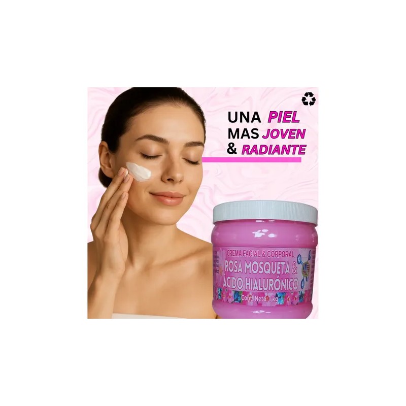 Crema Rosa Mosqueta & Ácido Hialurónico Anti-edad (1 Kilo)