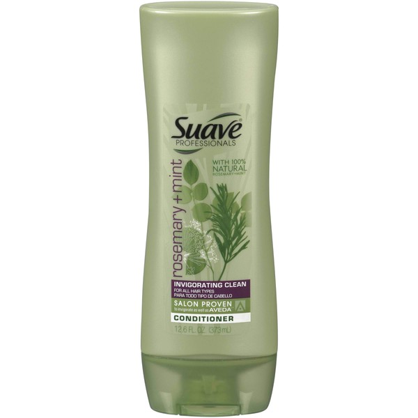 Suave Professionals Conditioner, Rosemary Mint for All Hair Types, 12.6 Ounce Bottles (Pack of 6)