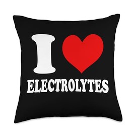 I Love Electrolytes Throw Pillow