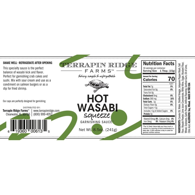 Terrapin Ridge Farms Hot Wasabi Garnishing Sauce – Spicy Wasabi