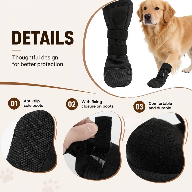 Dog Recovery Boot for Injured Paws, Breathable Dog Shoes with