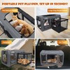 LitaiL Collapsible Dog Crate for Travel, 39 Inch Portable Soft