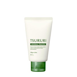Tsururi Herbal Facial Cleansing Paste, 4.2 oz (120 g), Facial Cleansing Foam, Clay Pack, Scrubs, Pore Care, Dense Foam