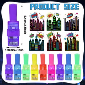 36 PCS Super Theme Hero Party Favors Hero Skyscraper City LED Finger Lights Glow in The Dark Light Up Toys Back to School Supplies Classroom Prizes Goodie Bag Stuffers Gifts for Boys Girls Birthday