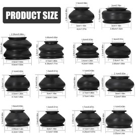 Hoypeyfiy 14 Pcs Universal Ball Joint Dust Boots Cover, Multipack Ball Joint Rubber Dust Boot Covers, Ball Joint Boot