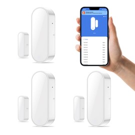 HEIMAN WiFi Door Sensor, Smart Window Door Sensor Alarm, Contact Sensor for Home Security, Wireless Magnetic Door Open Detector and APP Remote Notification Compatible with Alexa and Google Assistant