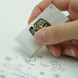 English Bulldog Puppy Dog Sleeping Hatbox Box Eraser Set of 2