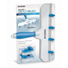 Ideaworks E7629 Grout Cleaning Brush for Tiles Adjustable Style Patch, Multi-Colour