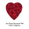 EB 6 OZ. Rose Bouquet with Valentine's Day Chocolate 12PC/CS