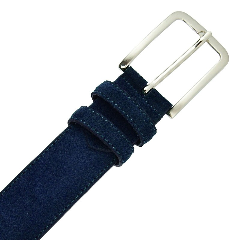 GRESEL Women's and Men's Suede Belt, Genuine Leather, Made in