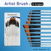 Falling in Art Paint Brushes Set, 12 PCS Nylon Professional