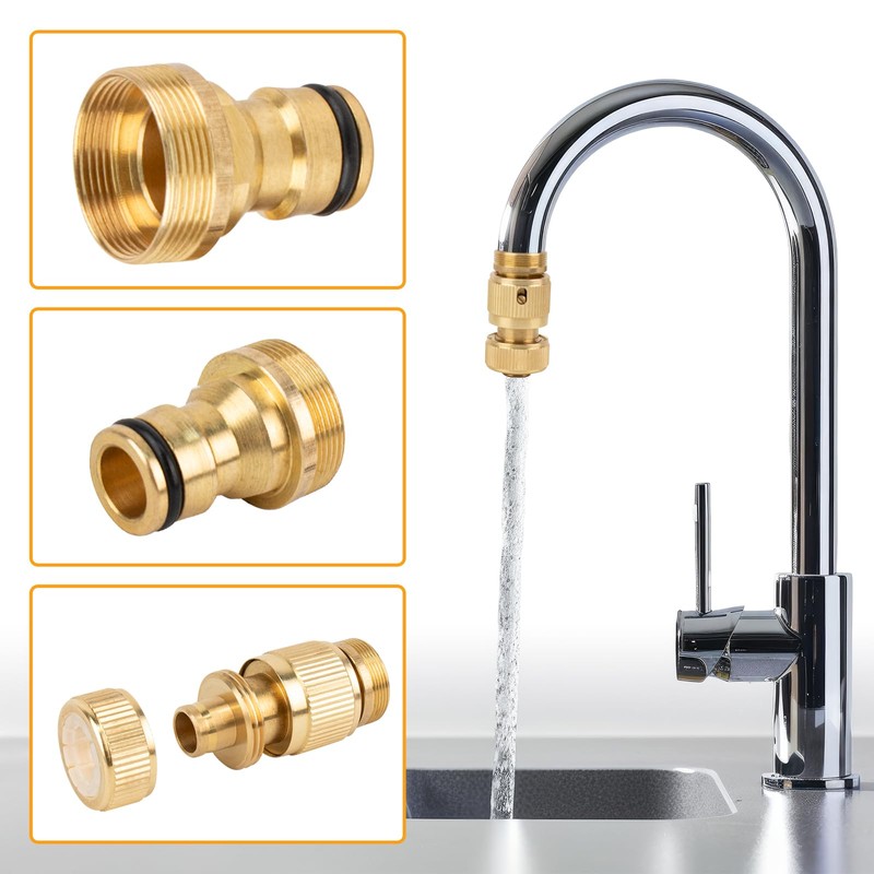 Tesmotor Universal Kitchen Mixer Tap Hose Pipe Connector, Garden Hose