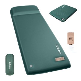 Crlincen Self Inflating Sleeping Pad with Electric Pump, 3.15" Memory Foam Camping Pad, R-Value 9.5, 4 Season Camping Mattress Pad for Car Tent Travel, Bonus 2-in-1 Pillow & Seat Cushion Included