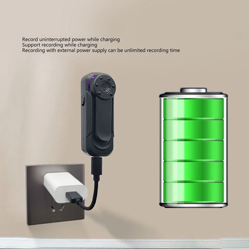 Small Body Camera 1080P 120° Wide Angle Wireless Portable Mini