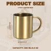 uxcell 2Pcs Metal Coffee Mugs, 6.8 Ounces Metal Double Walled