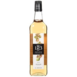 1883 Maison Routin - Pistachio Syrup - Made in France - Glass Bottle | 1 Liter (33.8 oz)
