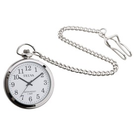 Clefer TE-AM153-WTS Men's Pocket Watch, Analog, Waterproof, White, Dial, pocket watch daily waterproof pocket watch casual