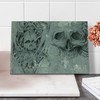 Lunarable Tattoo Cutting Board, Scary Dead Skull Skeleton Demon Gothic
