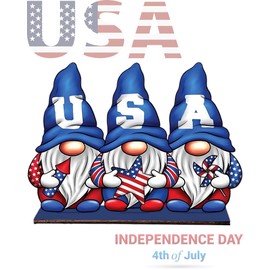 Patriotic Table Decorations, 4th of July Wooden Table Centerpiece Signs, Patriotic Wooden Tables Signs, Memorial Day Decorations, Independence Day Decor for Home School Classroom Farmhouse (1 PACK)