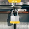 HZSY Padlocks Keyed Alike, Pack of 24, Laminated Steel Keyed