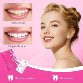 42 Piezas Tiras Blanqueadoras De Dientes Rojas - Sesión Sin Peróxido Y Seguras Para El Esmalte