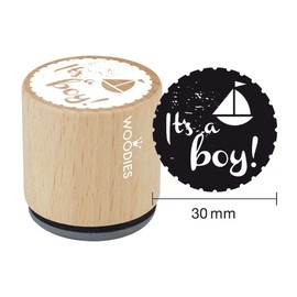 Woodies "It 's a Boy 5,1 cm Stempel, Holz, braun, 30 mm