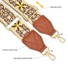 Purse Strap,2" Leather End Shoulder Strap Adjustable Replacement,Retro Jacquard Multi-Pattern