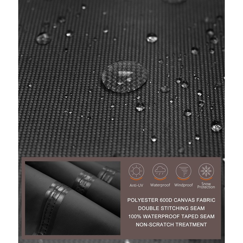 ULTCOVER Rectangular Gas Fire Pit Table Cover 45x24 inch Waterproof