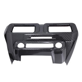 YINGTUU for Ford Mustang Accessories 2024 2025 Center Console Air Vent Outlet Panel Sticker Decal Cover - Carbon Fiber Grain