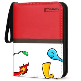 Card Scrapbook 440 Pockets 4-Pocket Books for Cards with 55 Pages Red